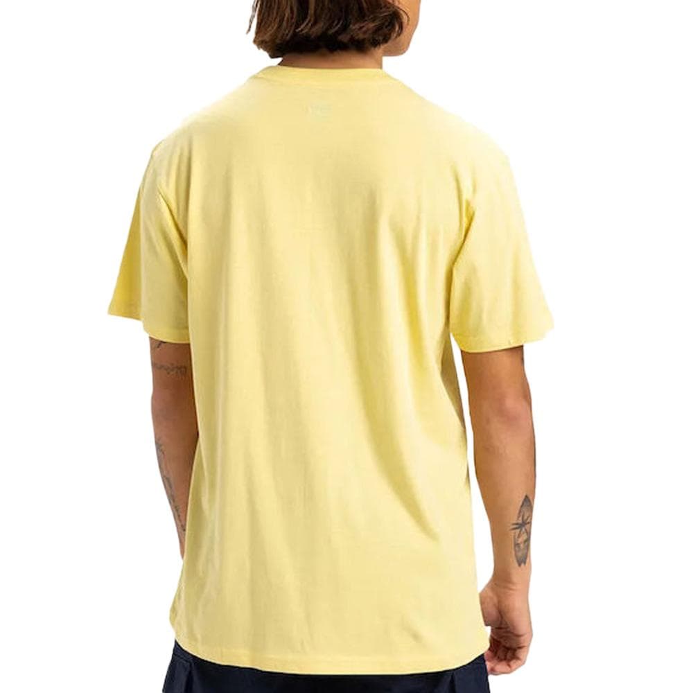 T-shirt Jaune Homme Quiksilver Retro Fade Yem 2
