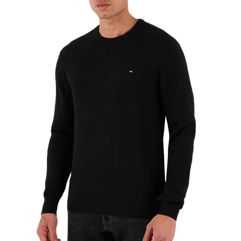 Pull Noir Homme Tommy Hilfiger Pima MW0MW40449 1