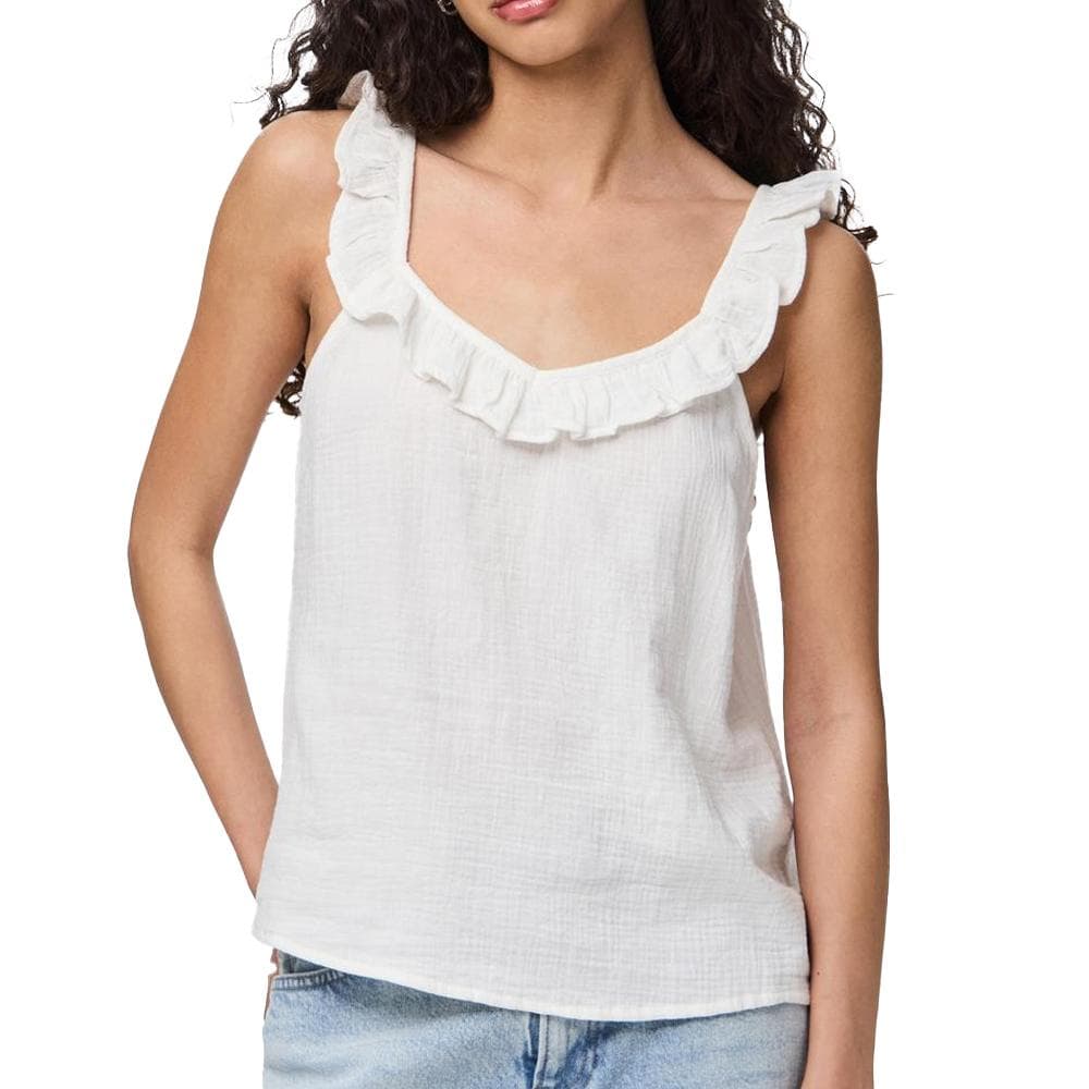 Top Blanc Femme Pieces Astina 1