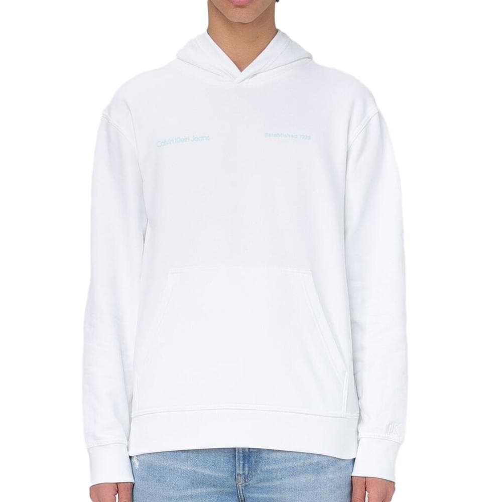 Sweat à capuche Blanc Homme Calvin Klein Jeans Big Box Logo 1