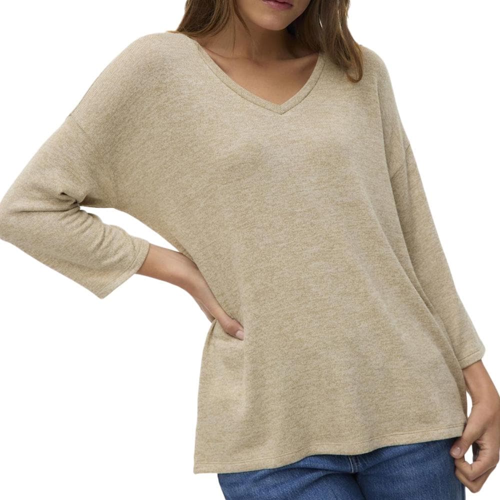 Pull Beige Chiné Femme Vero Moda Briannas 1