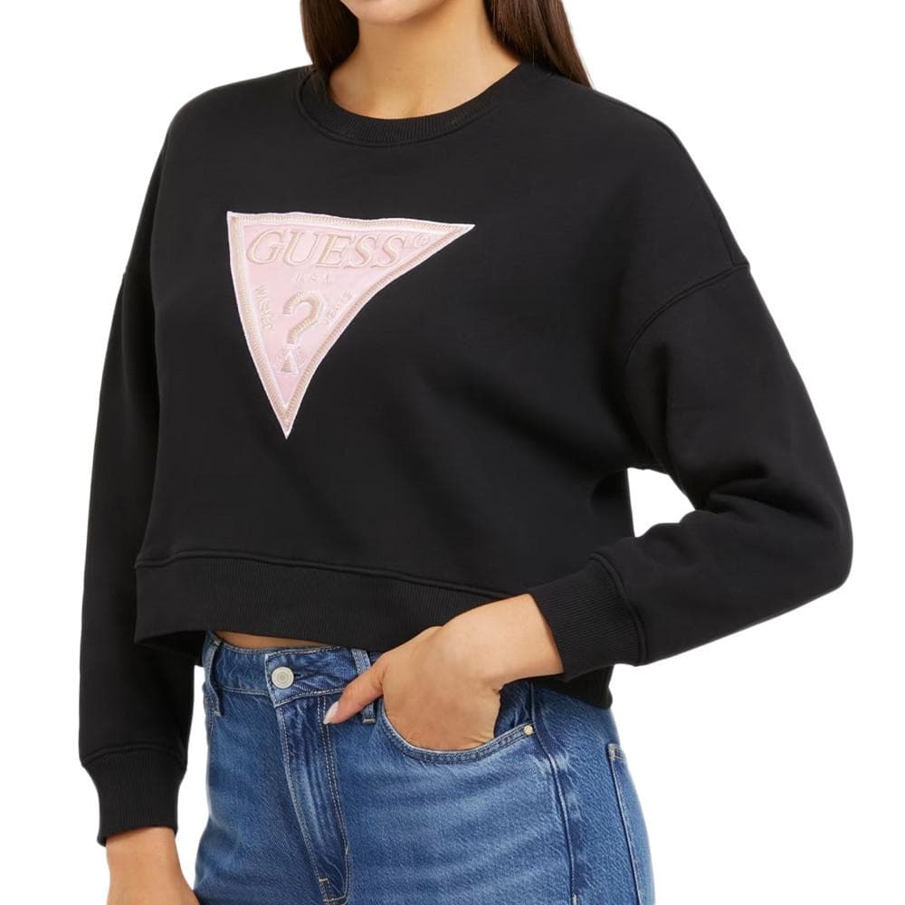 Sweat Noir Femme Guess Lurex Triangle 1