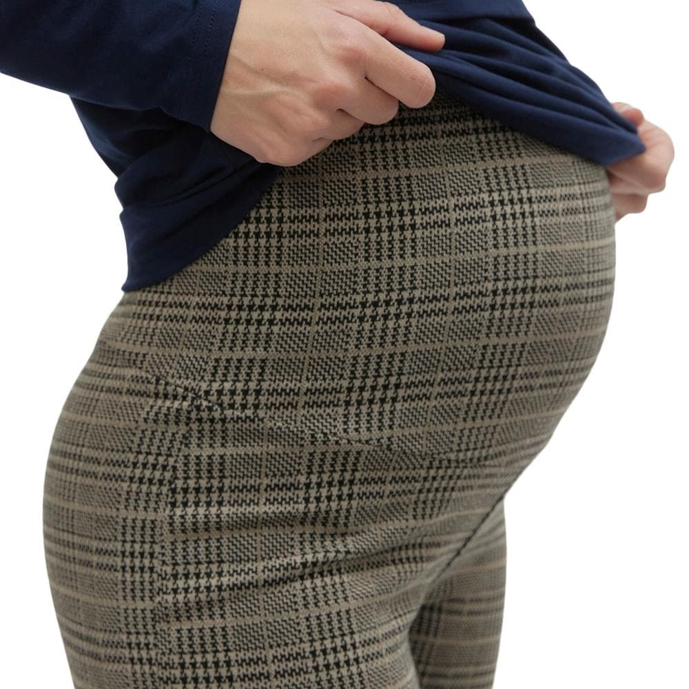 Pantalon Gris à Carreaux Femme Mamalicious Nabi 3