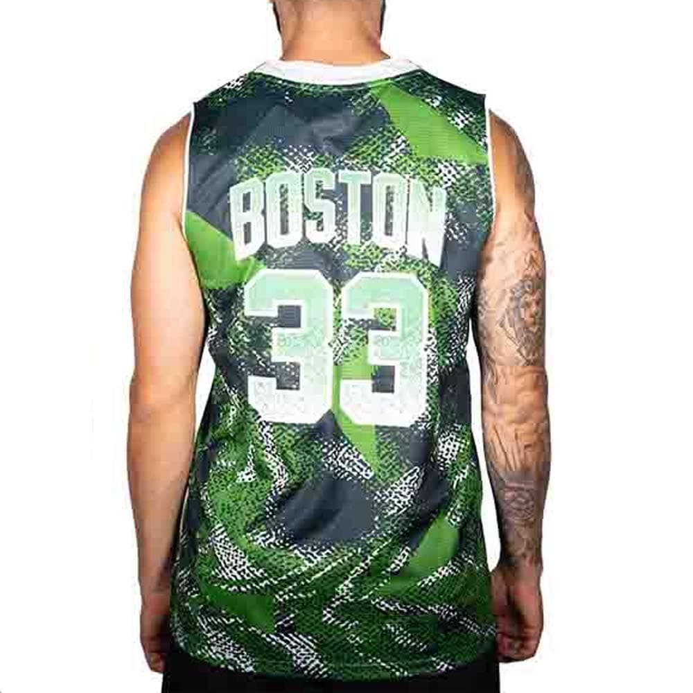 Boston Maillot de basket Vert/Noir/Blanc Homme Sport Zone 2
