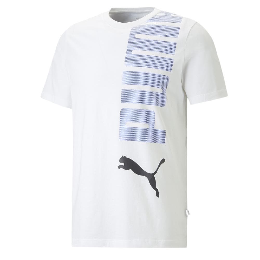 T-shirt Blanc/Bleu Homme Puma Ess+ 673370-11 1