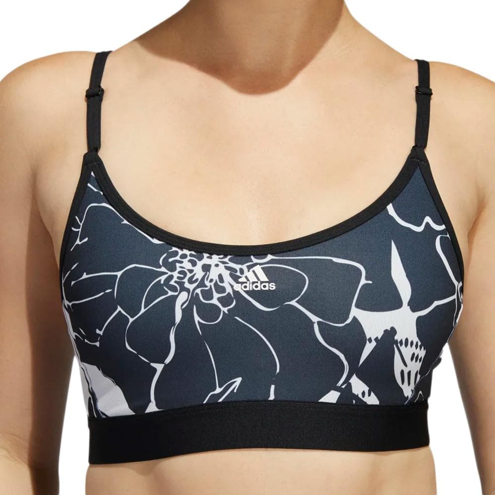Brassière Imprimé Noir/Blanc Femme Adidas Floral 1