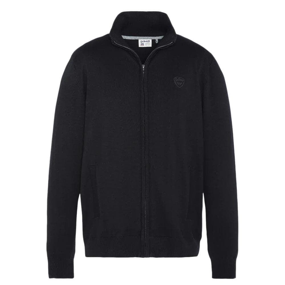 Gilet Zippé Noir Homme Schott PLB120 1
