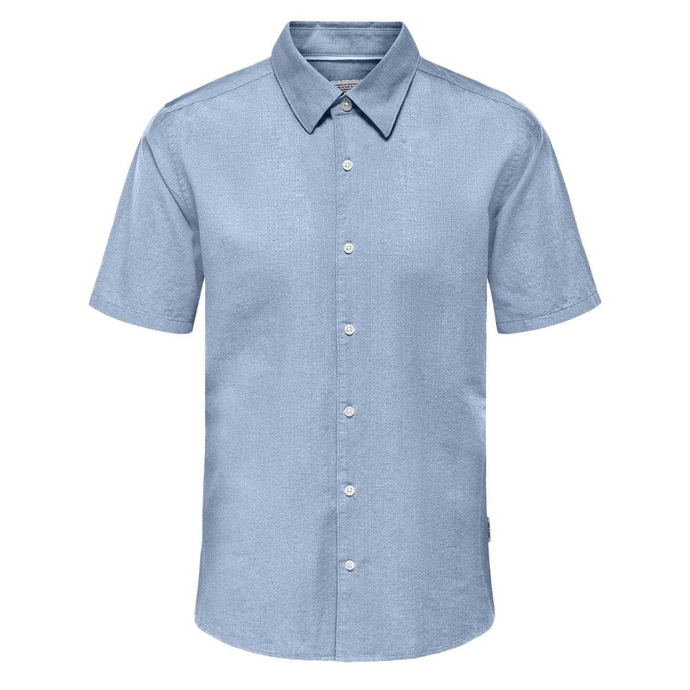 Chemise Manches Courtes Bleu Homme Only & Sons Cantley 1