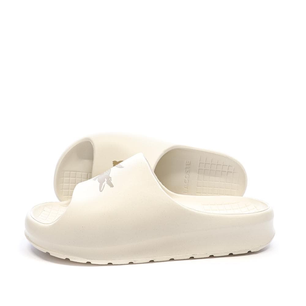 Claquettes Beiges Femme Lacoste Serve Slide 2.0 1