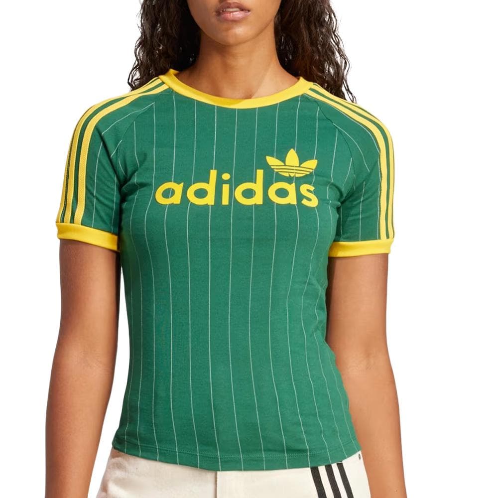 T-Shirt Vert/Jaune Femme Adidas Graphic 1