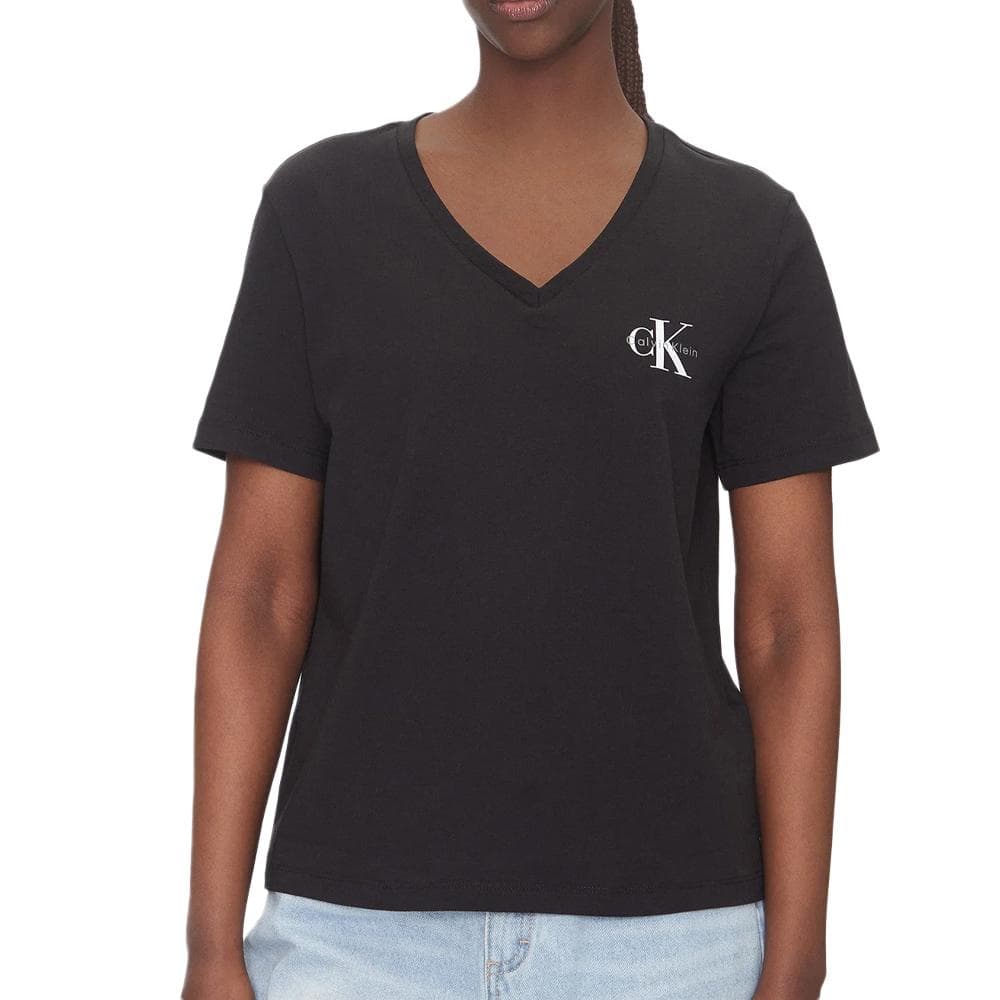 T-Shirt Noir Femme Calvin Klein Jeans LV047C906G 2