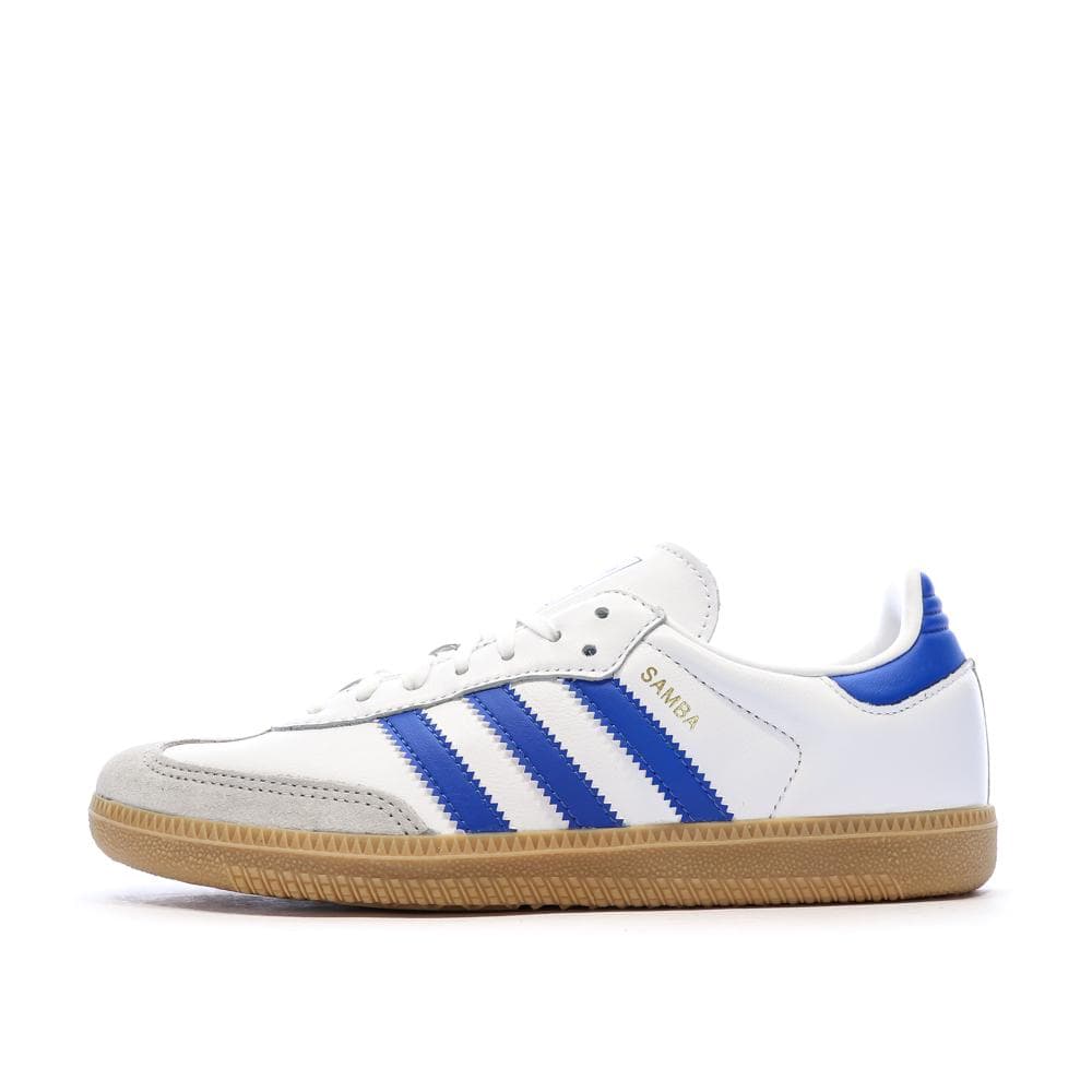 Baskets Blanches/Bleu Garçon/Fille Adidas Samba 1
