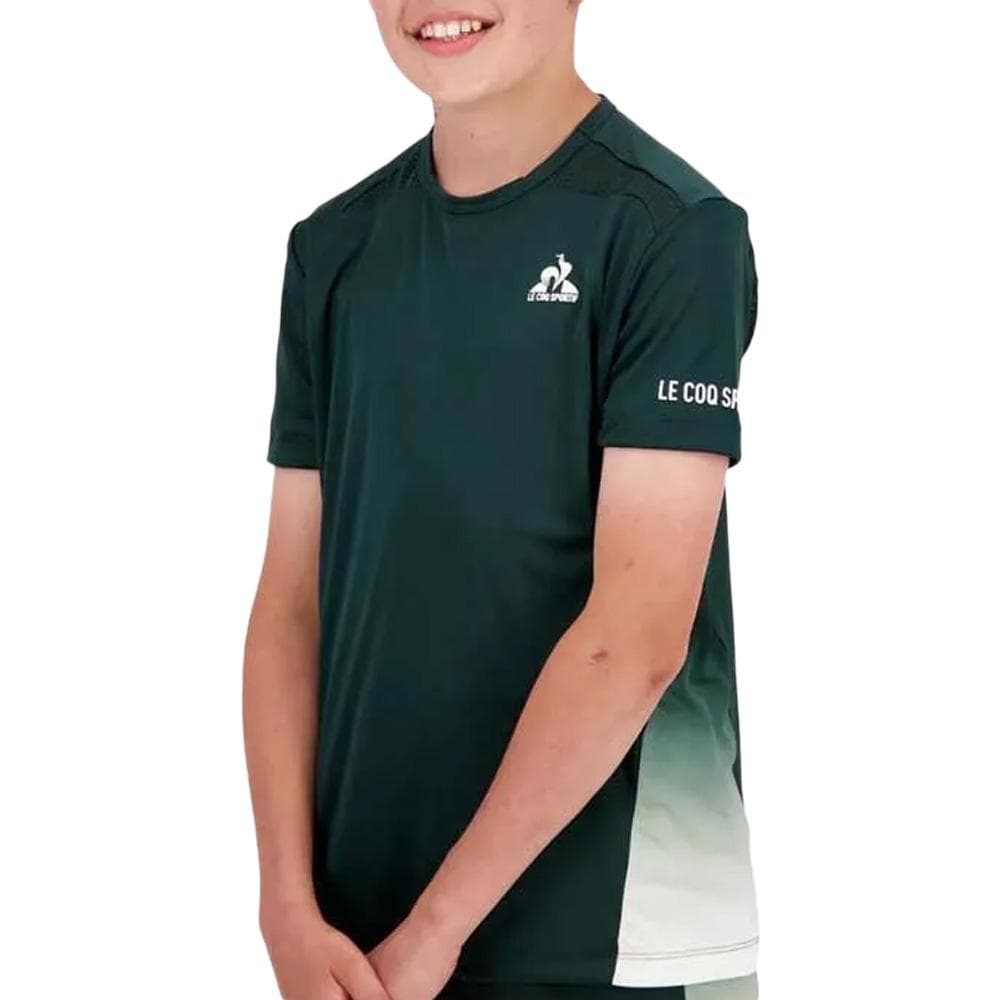 T-Shirt Vert Garçon Le Coq Sportif Tennis Pro N°2 Scarab 1
