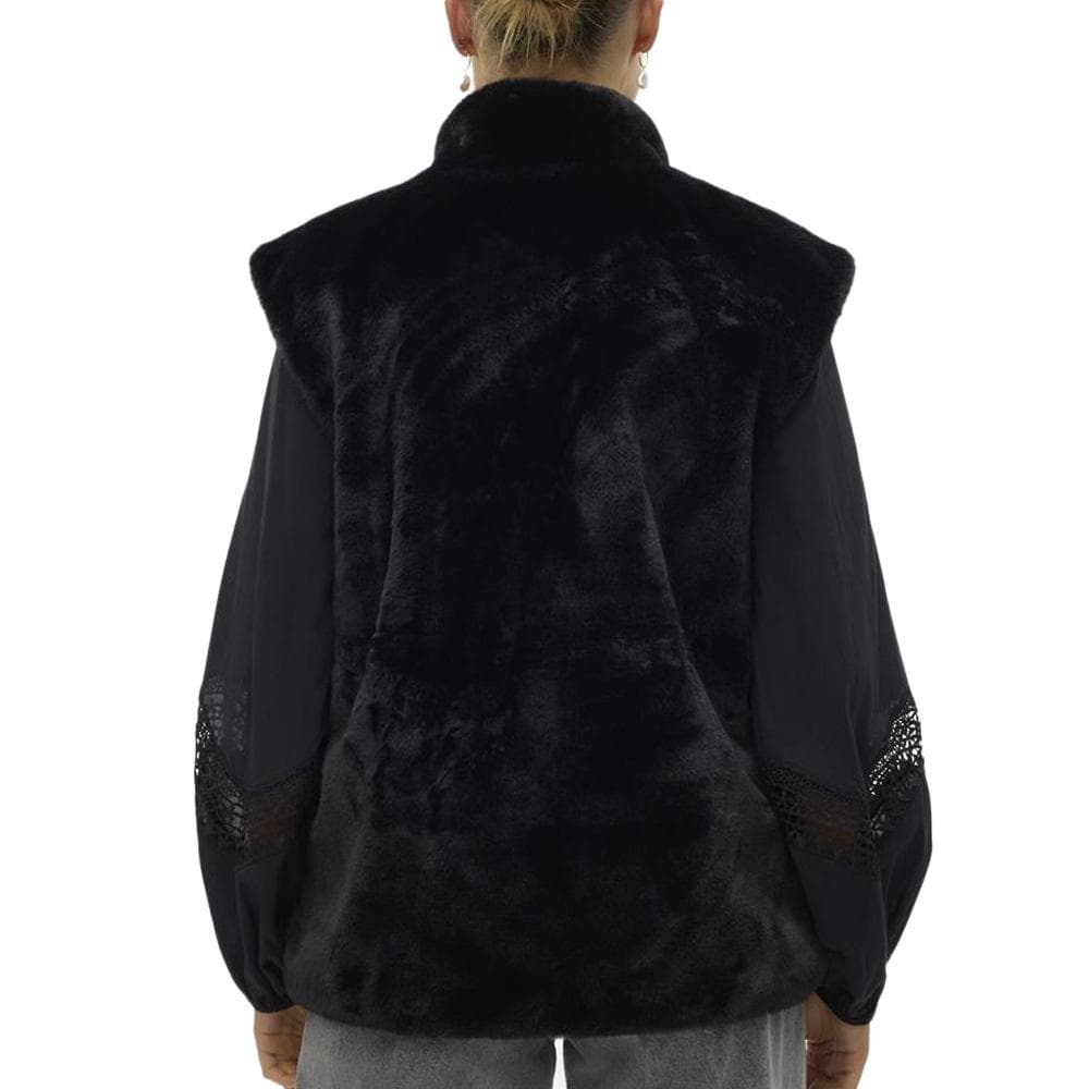 Gilet Fausse Fourrure Noir Femme Vero Moda Japoppy 2