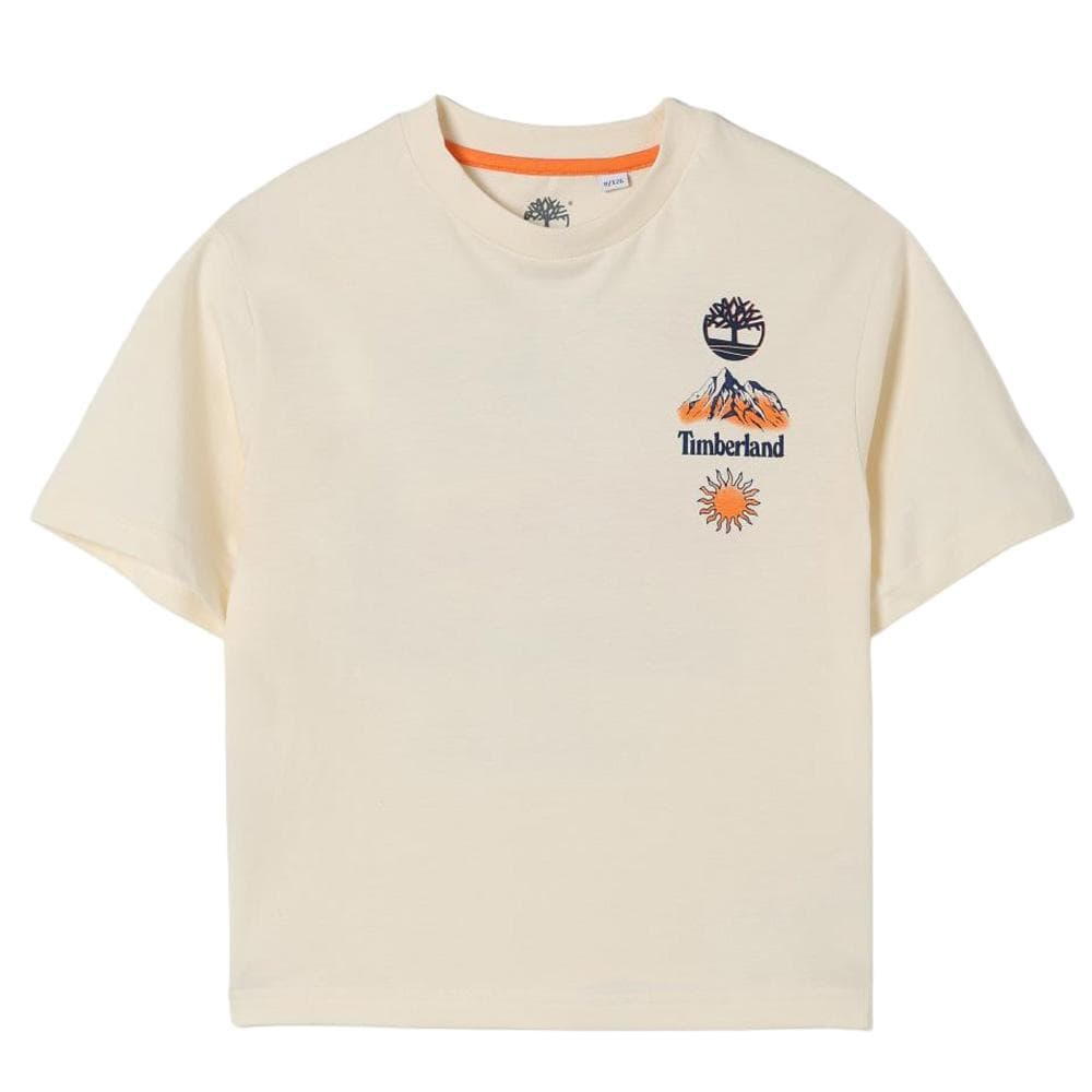 T-Shirt Beige Garçon Timberland T60434 Cream 1