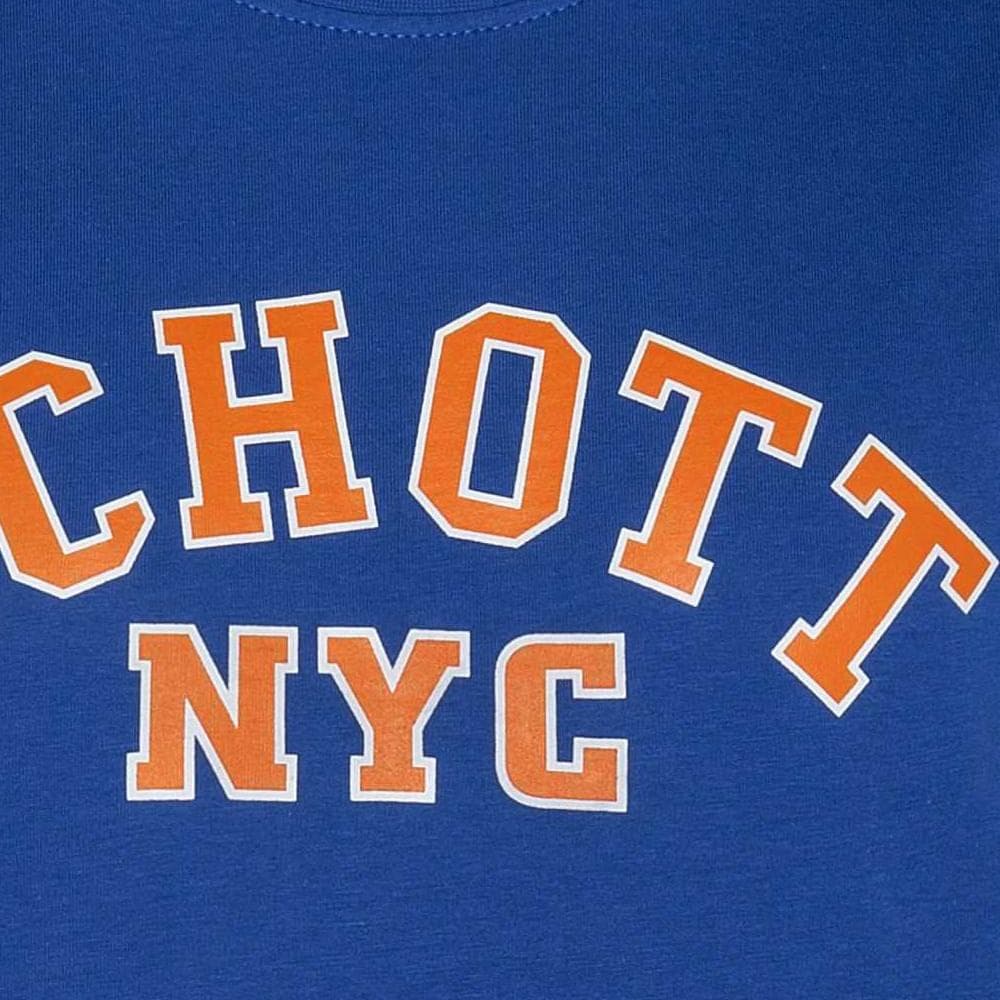 T-shirt Bleu Homme Schott Crew 3