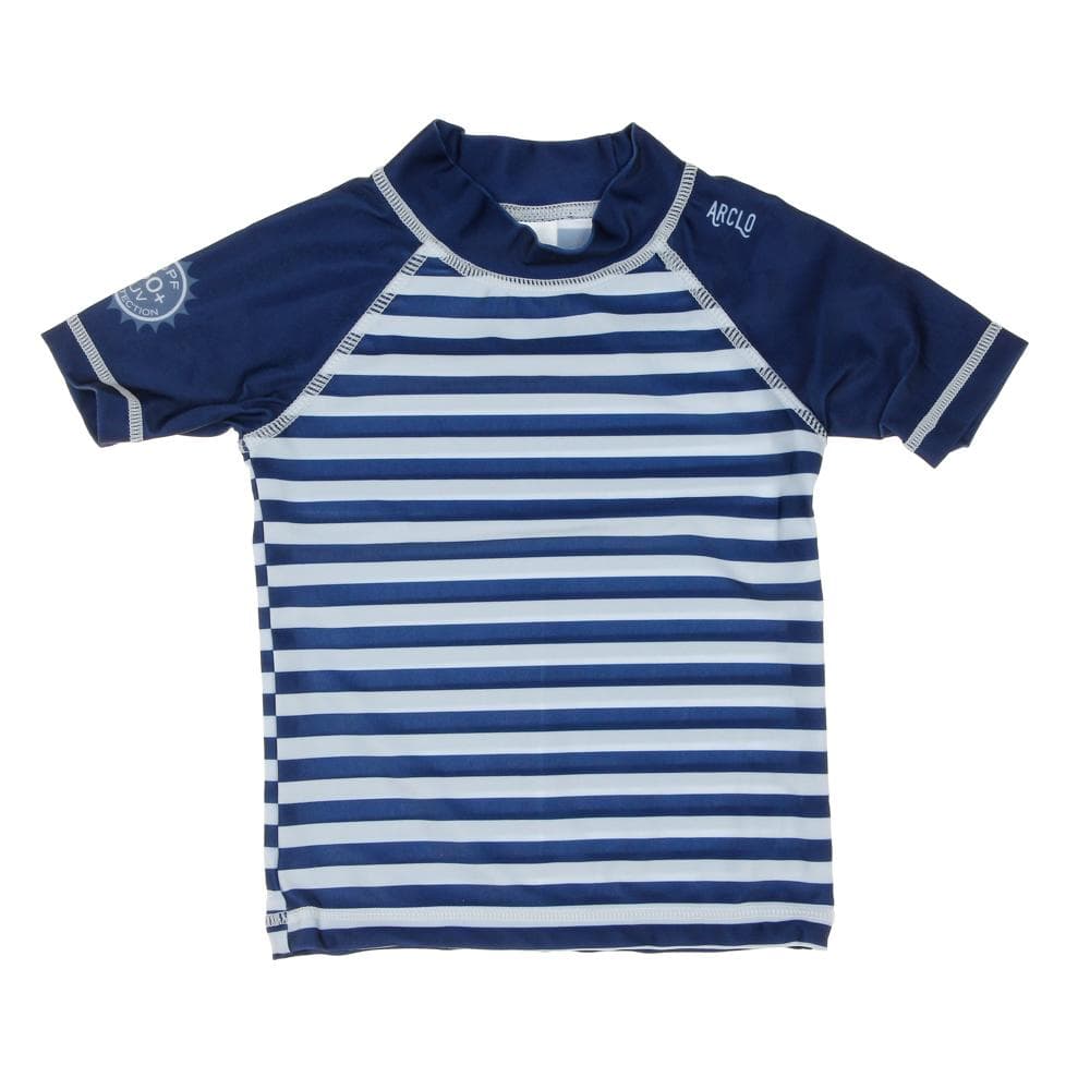 Lycra anti UV Marine/Bleu Garçon Arclo Rayé 1