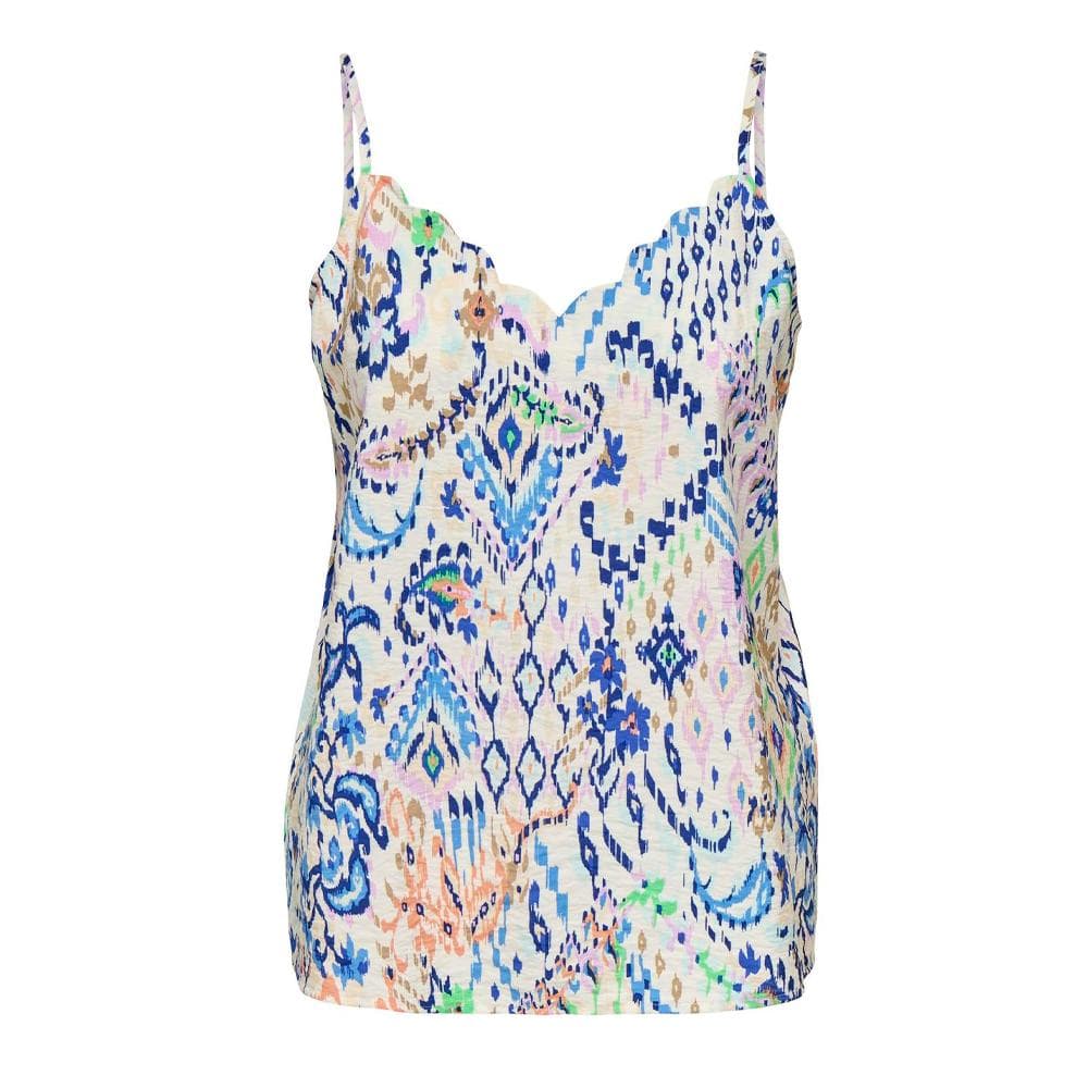 Top Blanche/Bleu/Orange Femme JDY Troya 1