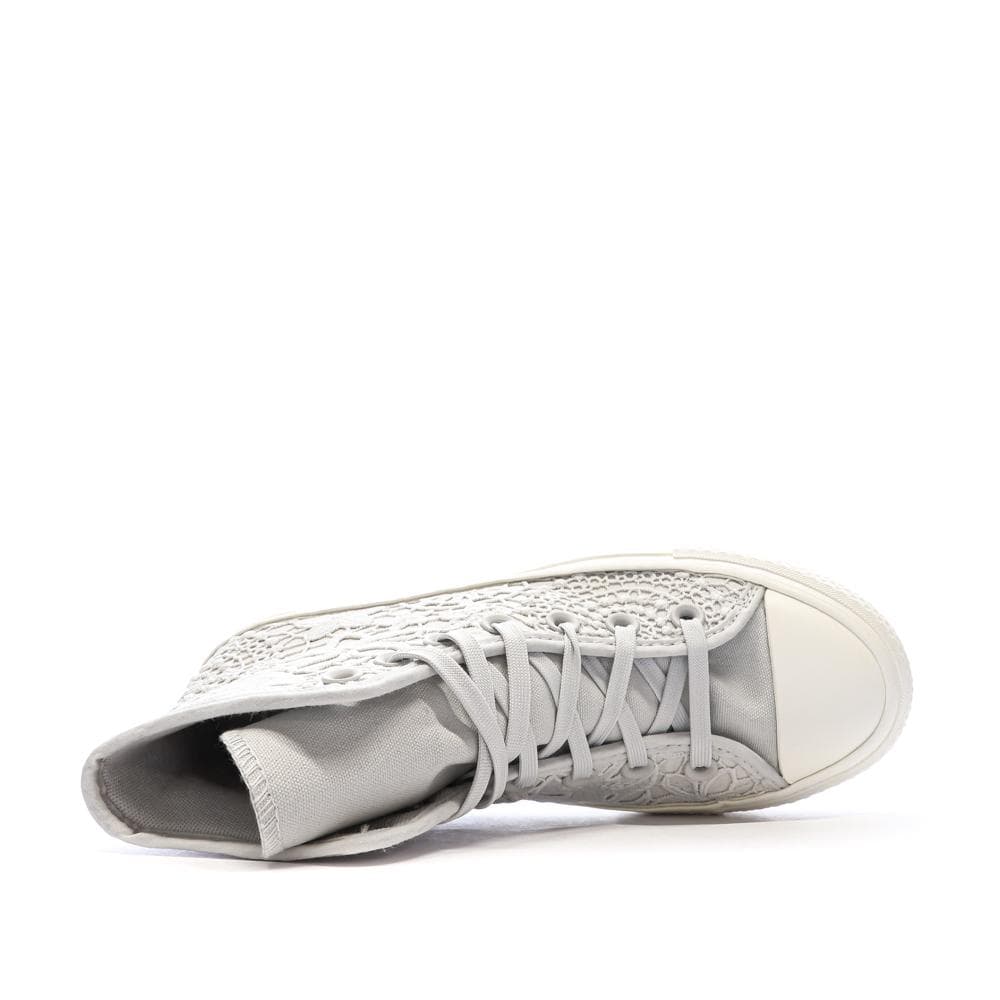 Baskets Grises Dentelle Femme Converse Chuck Taylor All Star Lift 5