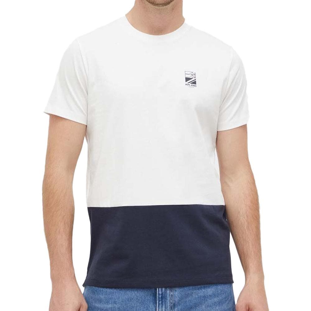 T-shirt Blanc/Marine Homme Pepe jeans Walter 1