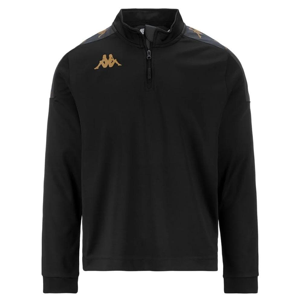 Sweat 1/4 de Zip Noir Homme Kappa Gassolo 1