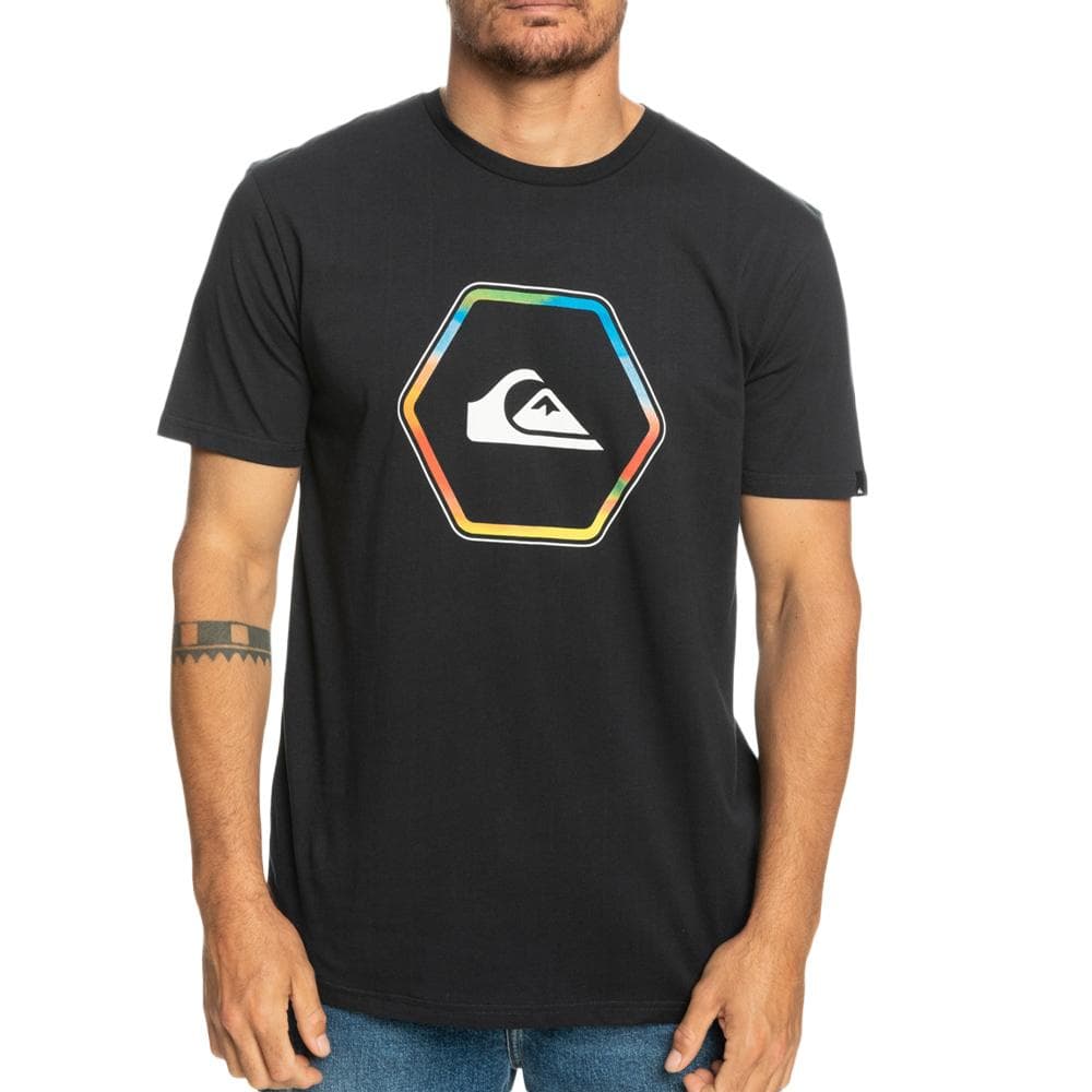 T-Shirt Noir Homme Quiksilver Inshapes 1