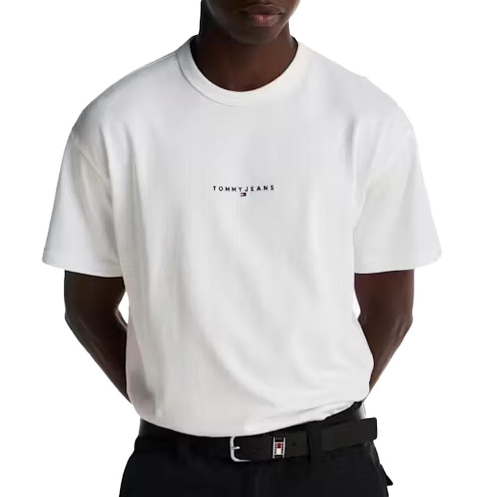 T-Shirt Blanc Homme Tommy Hilfiger Linear0 1