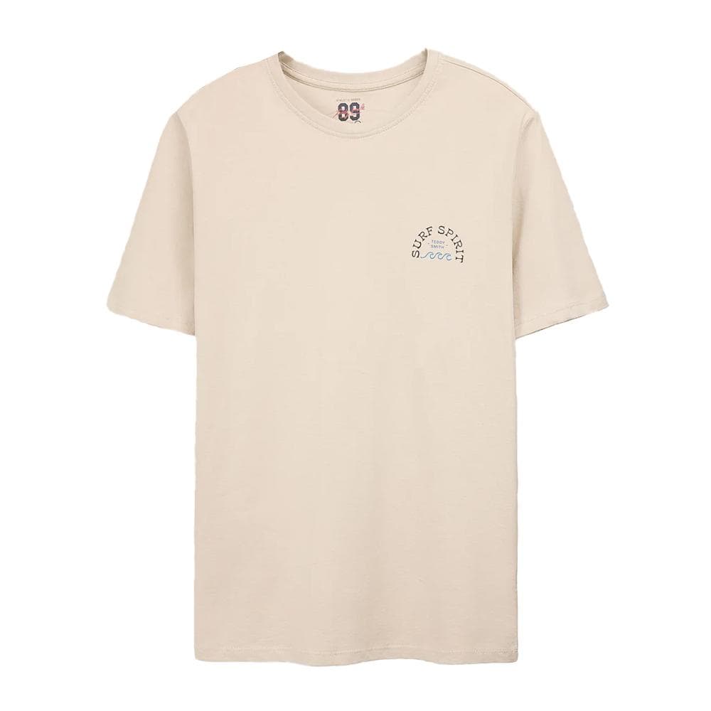 T-shirt Beige/Bleu Homme Teddy Smith Monica 1