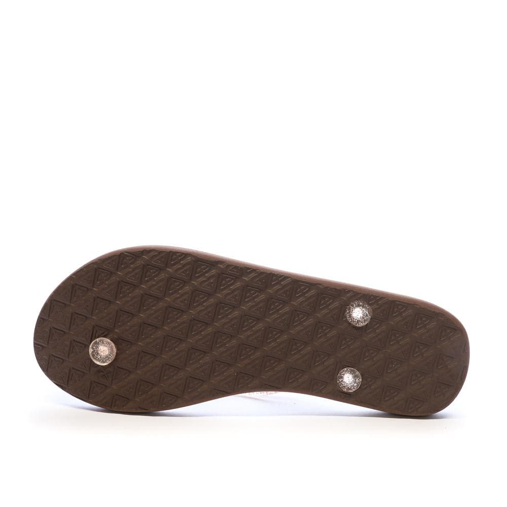 Tongs Marron Foncé/Rose Roxy Viva Sparkle 2