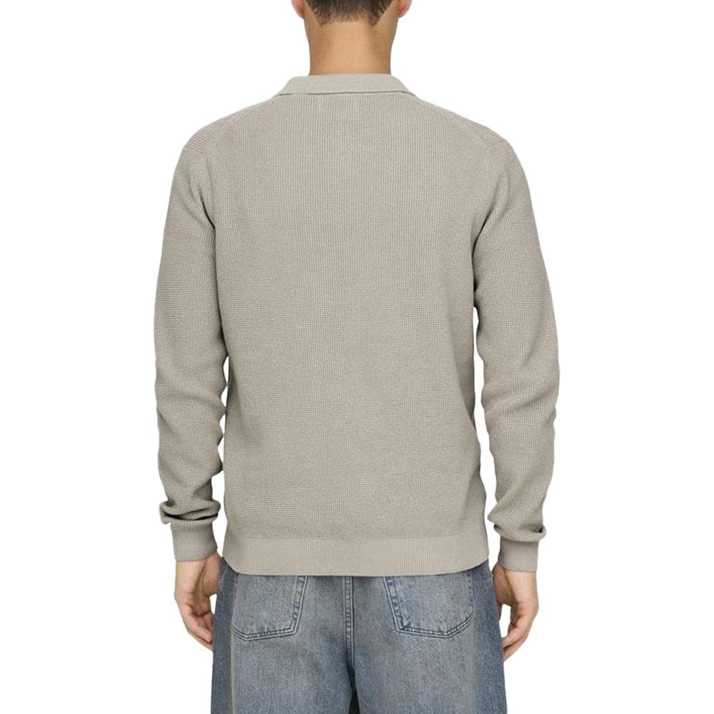 Pull 1/4 Zip Beige Homme Only & Sons Matteo 2