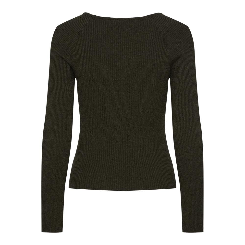 T-Shirt Manches Longues Kaki Femme Pieces Kalu 2