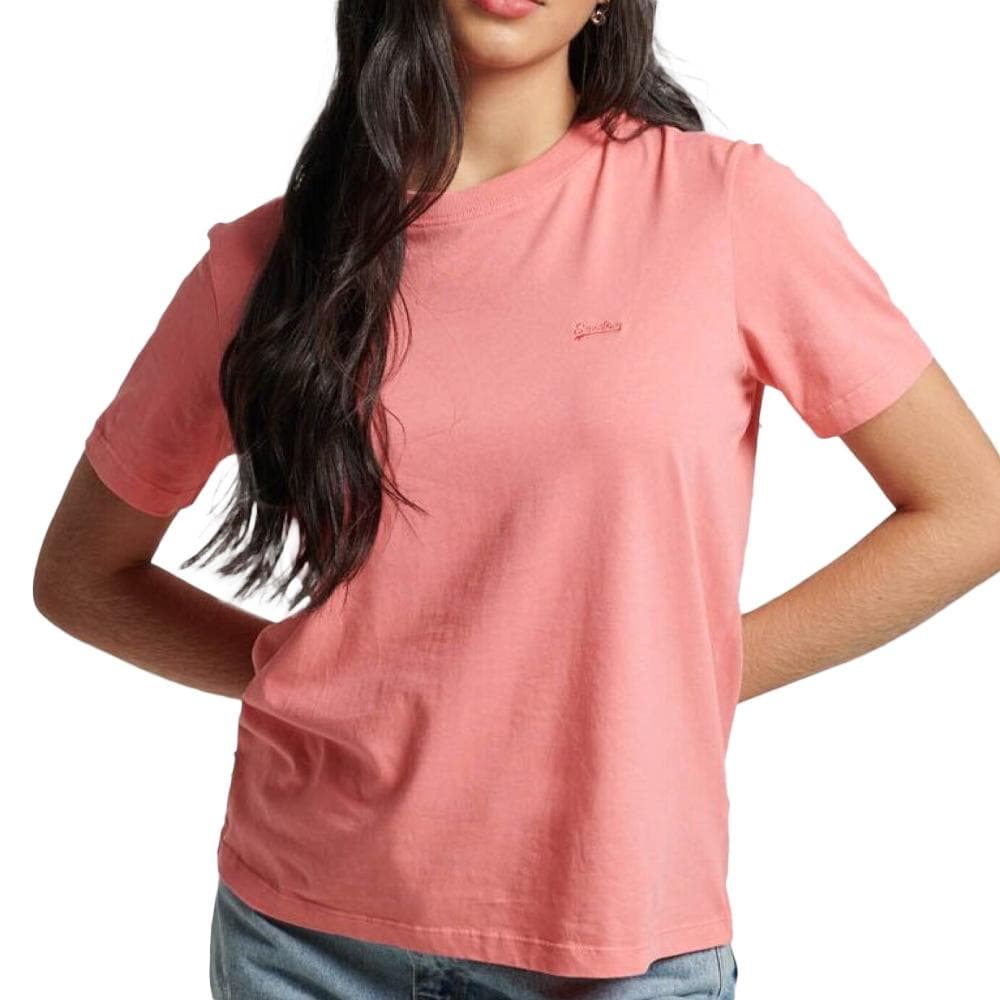 T-shirt Rose Femme Superdry Vintage Logo 1