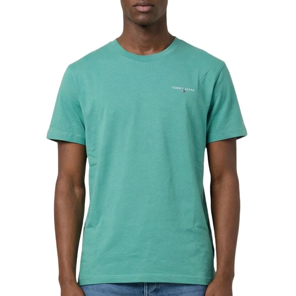 T-shirt Vert Homme Tommy Hilfiger Tjm Slim Linear 1