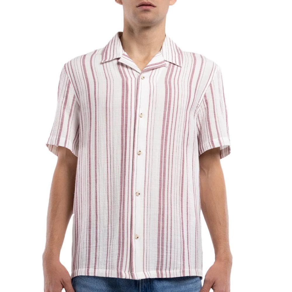 Chemise Bordeaux à Rayures Homme Teddy Smith Celestio 1