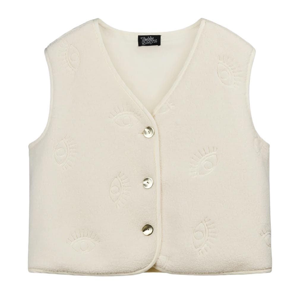 Gilet Blanc Femme Teddy Smith Eyes 1