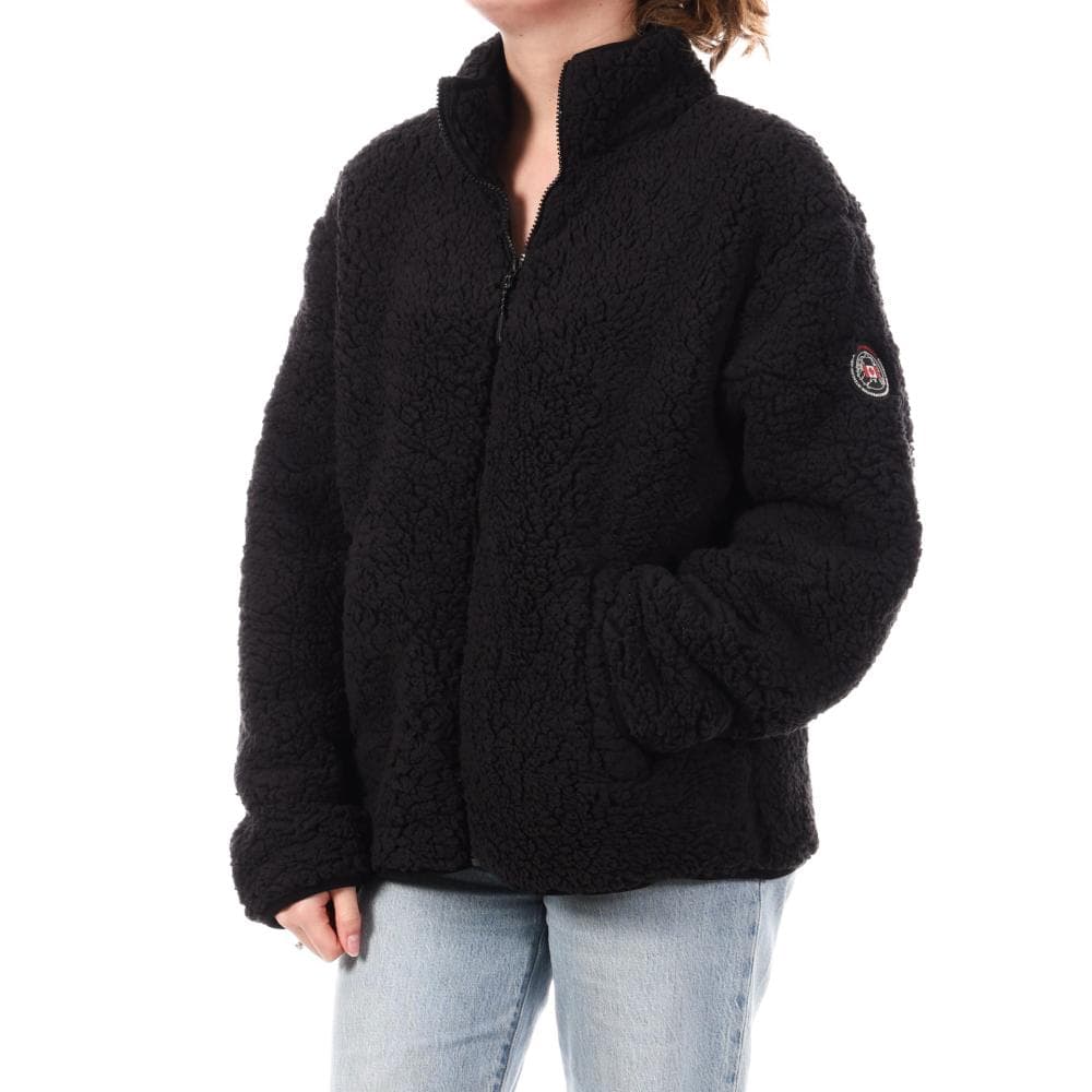 Veste Sherpa Noir Femme Full Compagnie des Amériques Zip 1