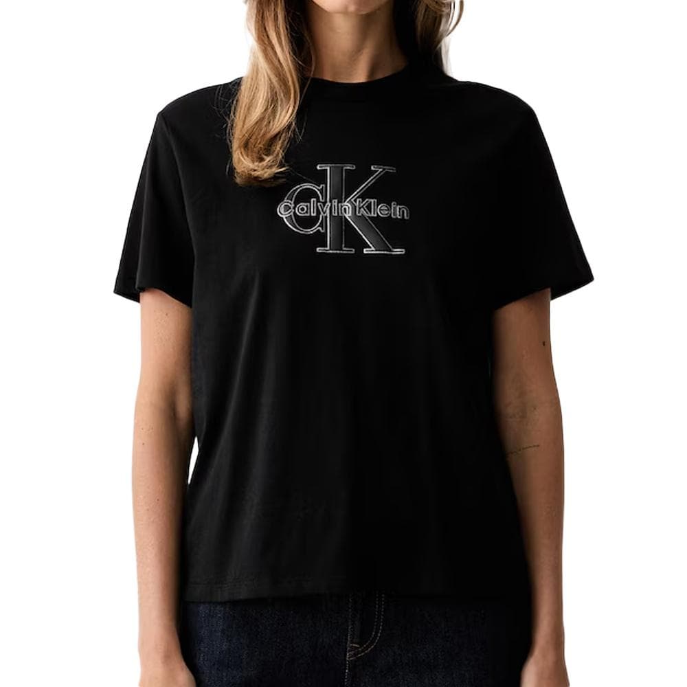 T-Shirt Noir Femme Calvin Klein Jeans Classic Seasonal 1