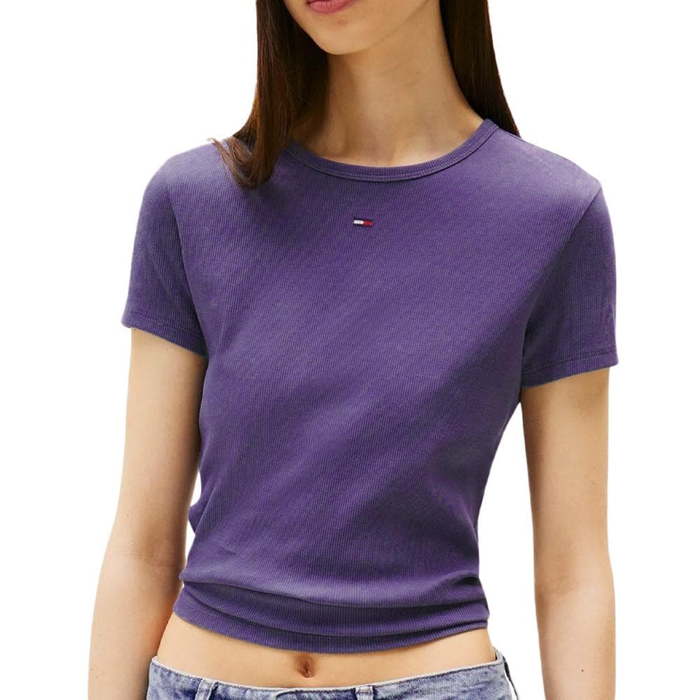 T-shirt Violet Femme Tommy Hilfiger Slim 1