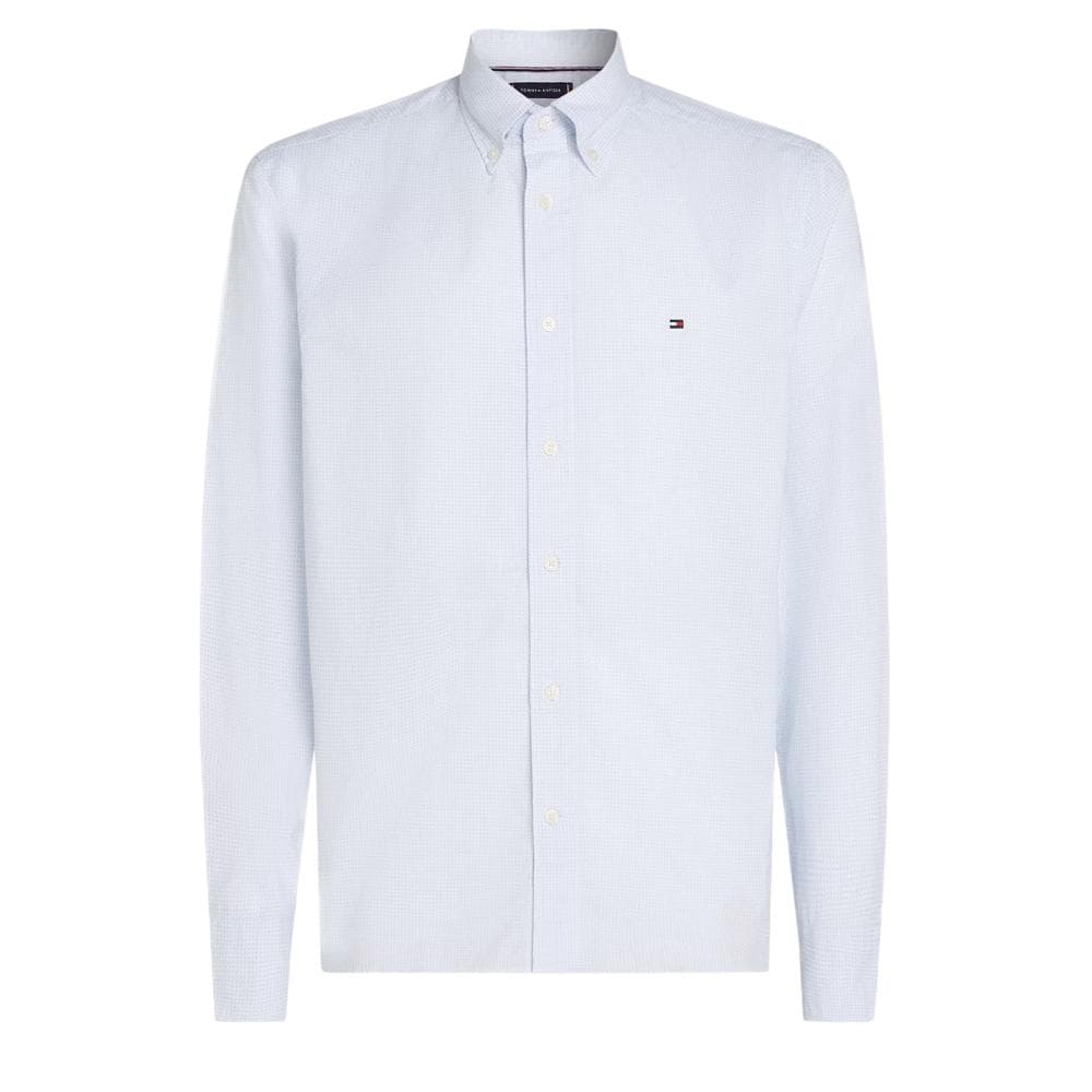 Chemise Blanche/Bleu Clair Homme Tommy Hilfiger Flex 1