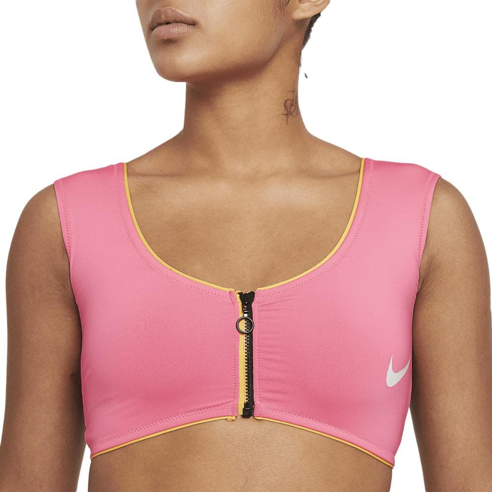 Haut de maillot de bain Rose Femme Nike Midkini 1