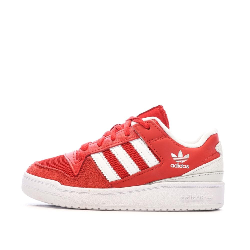 Baskets Rouges/Blanches Garçon Adidas Forum 1