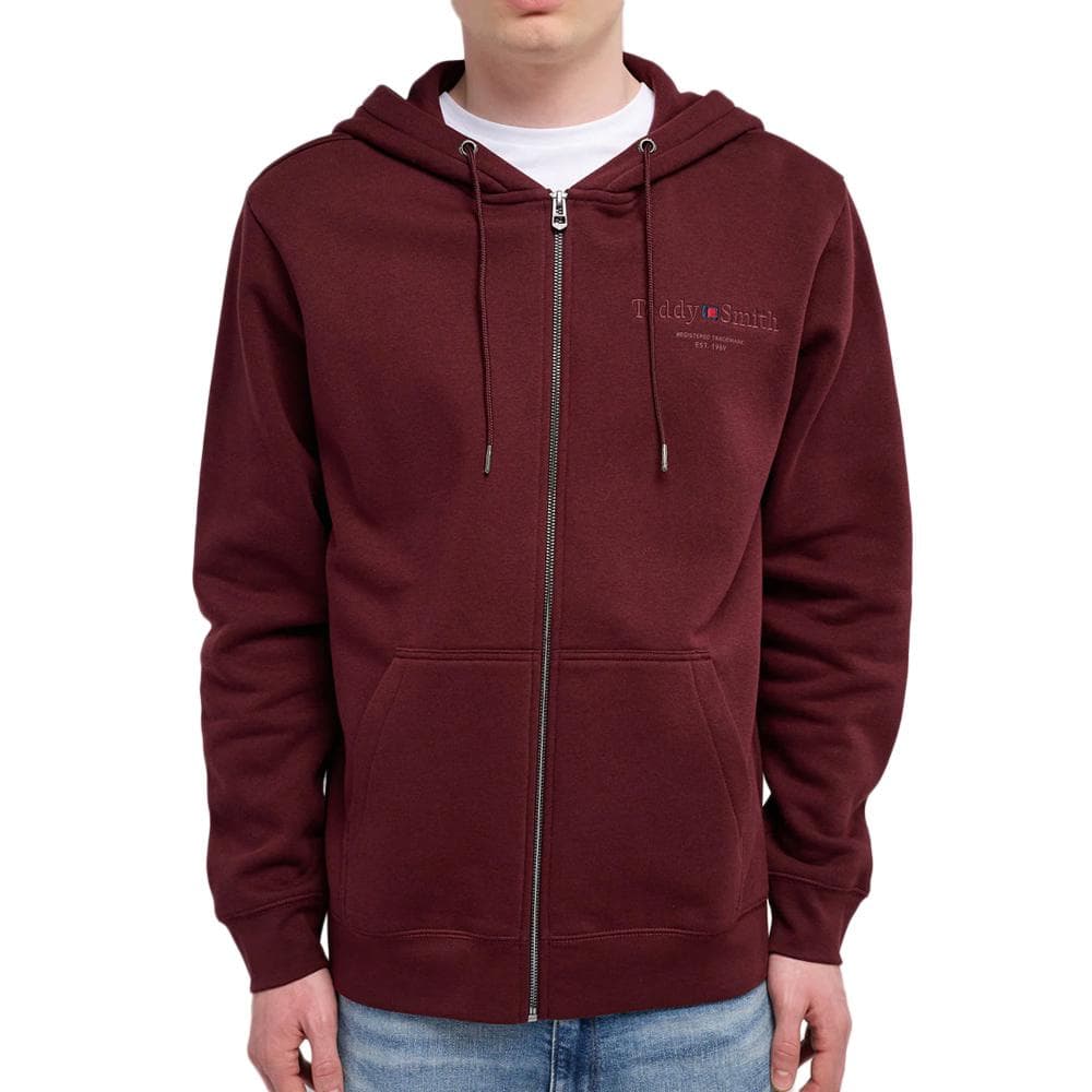 Sweat Zippé Bordeaux Homme Teddy Smith Giclass 30J 1