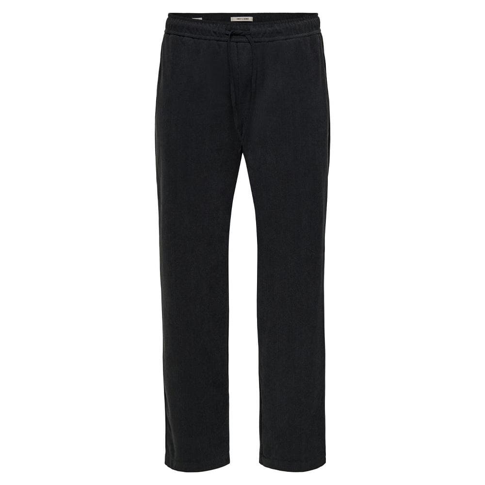Pantalon fluide Velours Noir Homme Only & Sons Fade 1
