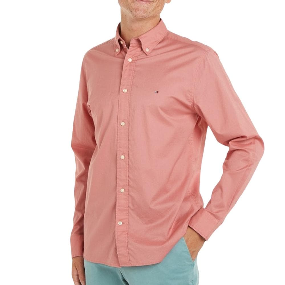 Chemise Rose Homme Tommy Hilfiger Flex Poplin 1