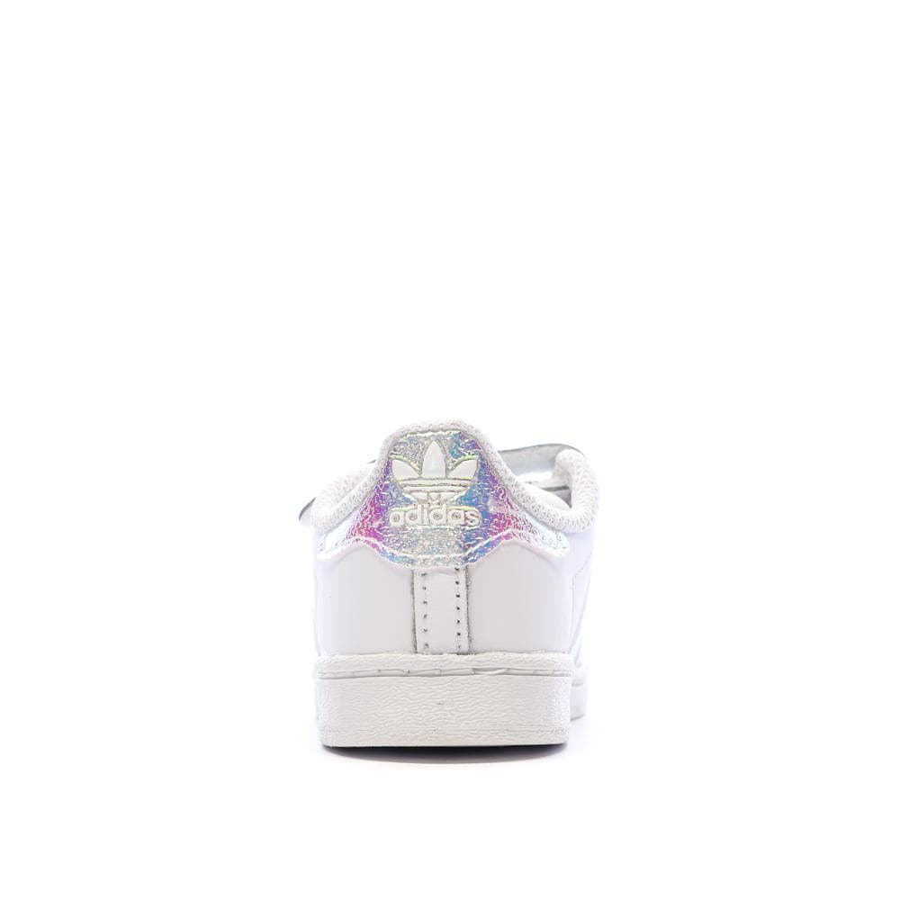Basket Blanches Fille Adidas SUPERSTAR CF I 3