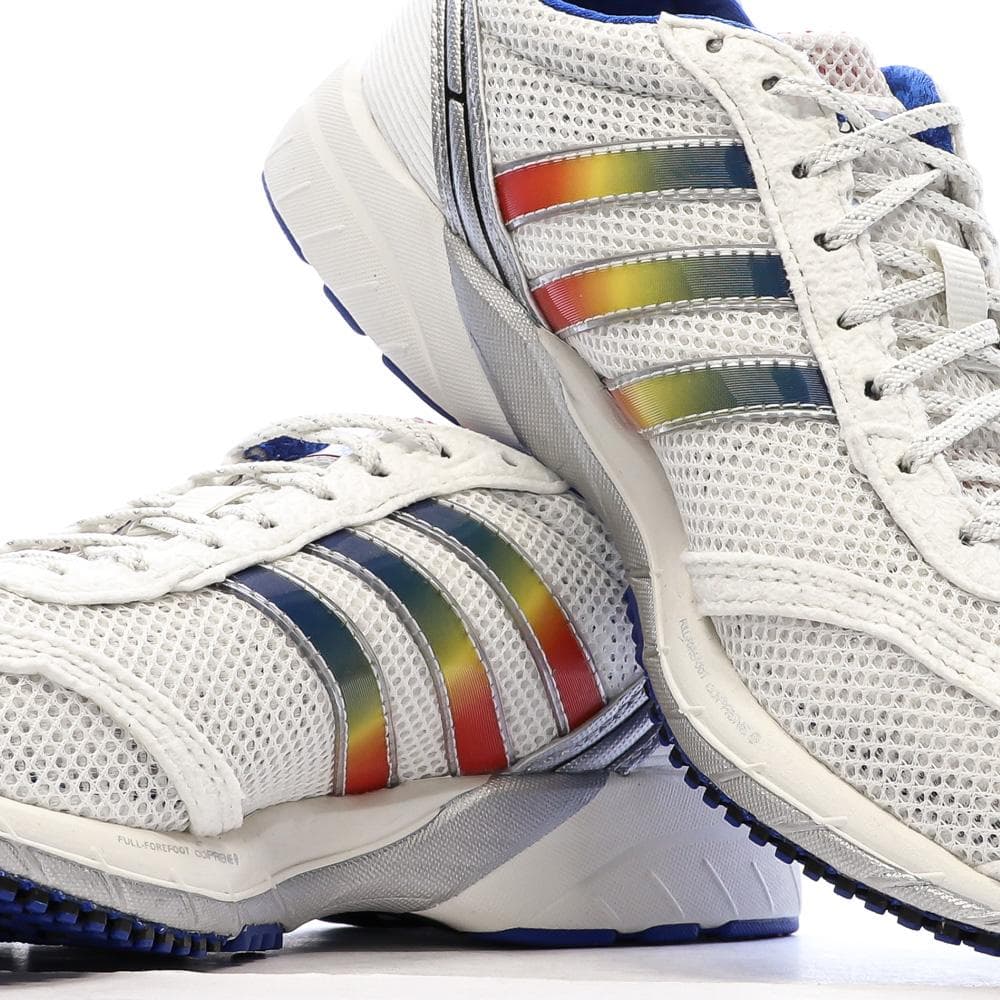 Baskets Blanches/Bleu Mixte Adidas Adizero Adios 7