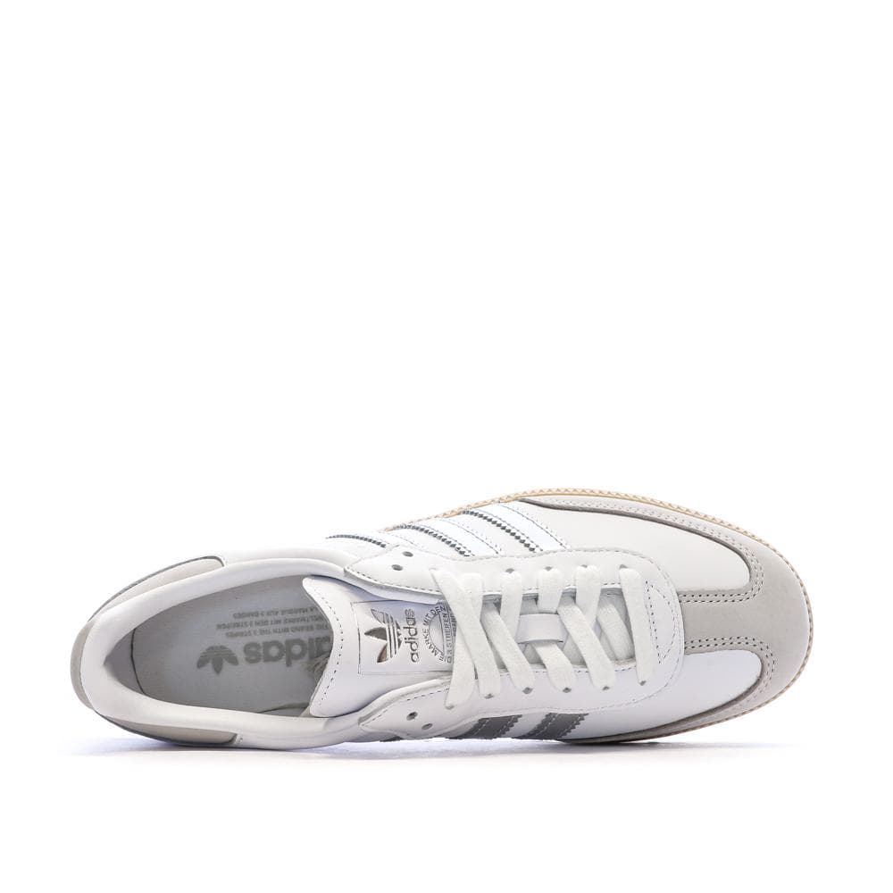 Baskets Blanches/Argent Femme Adidas Samba Og W 4