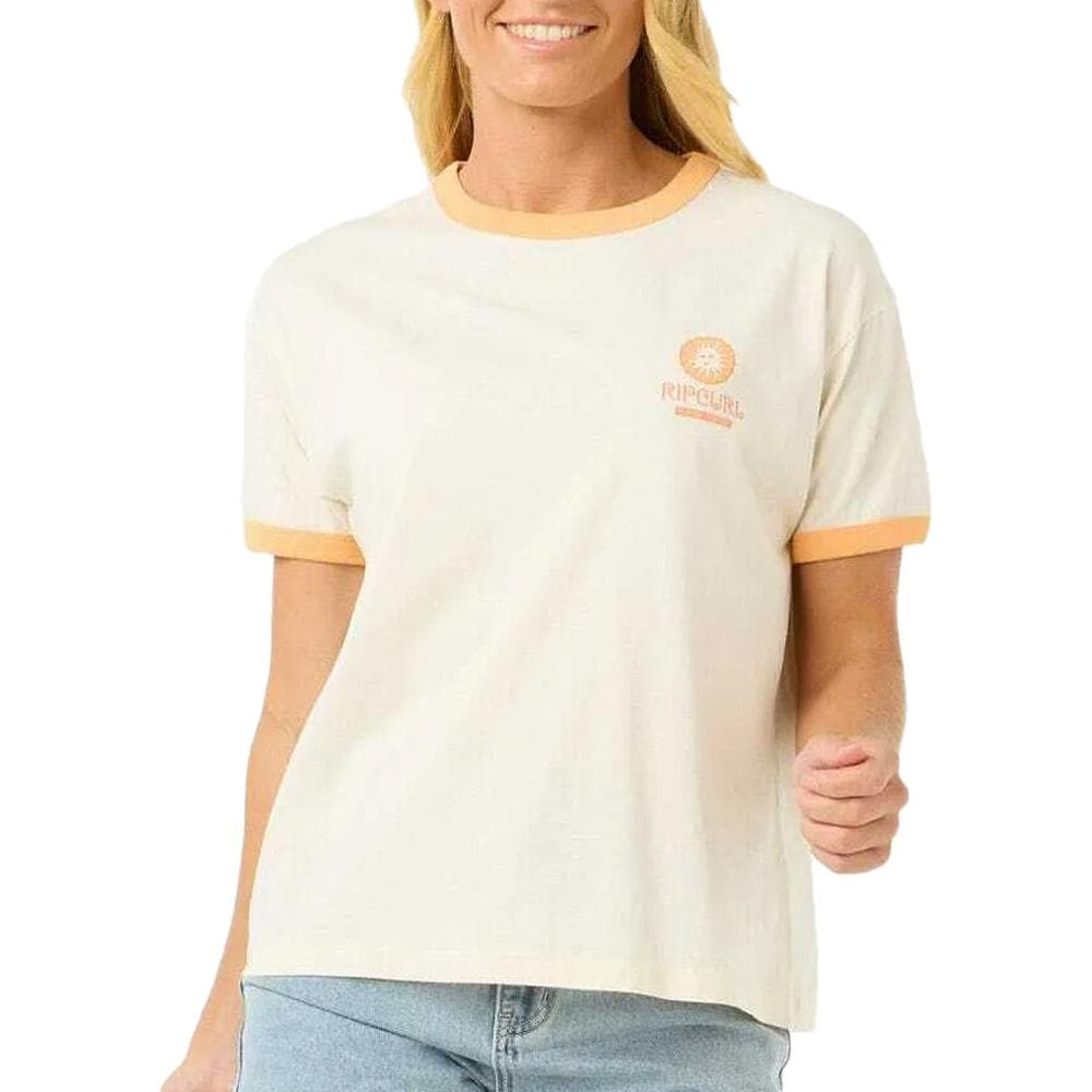 T-Shirt Écru Femme Rip Curl Carlos Ringer 1