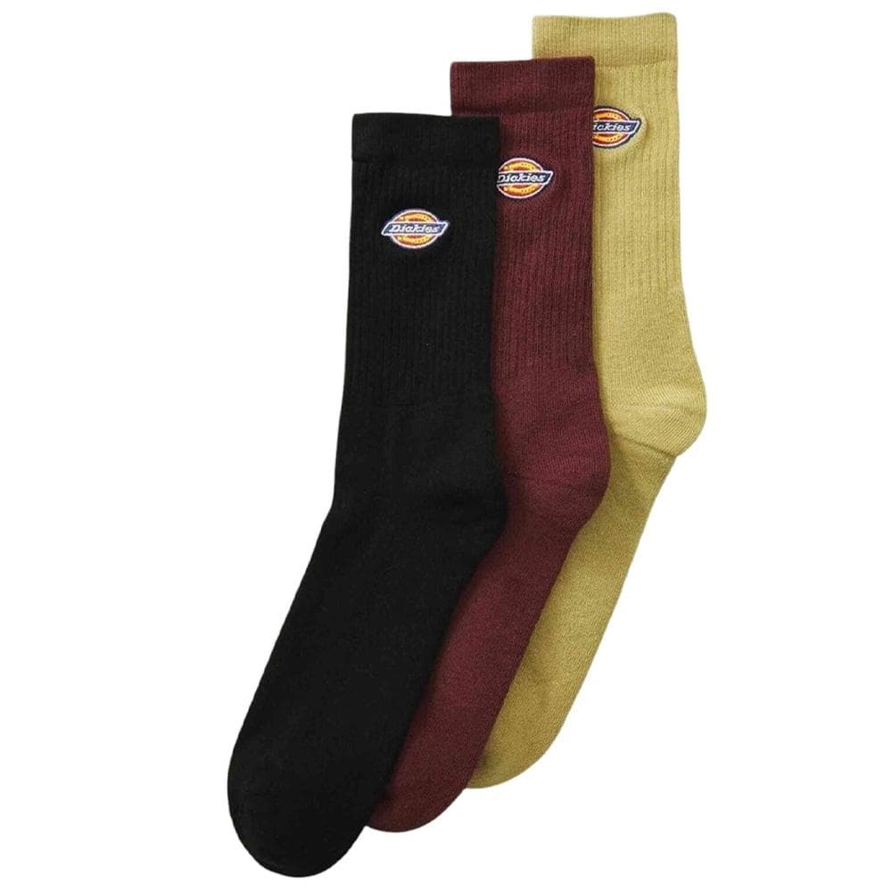 x3 Paires de Chaussettes Rouge/Jaune/Noire Homme Dickies Valley Grove 1