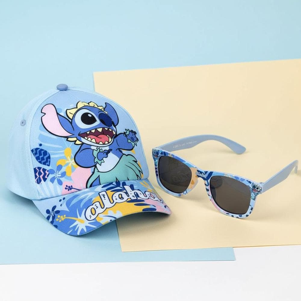 Kit Casquette + Lunette de Soleil Bleu Enfant Sport Zone Stitch Aloha 2